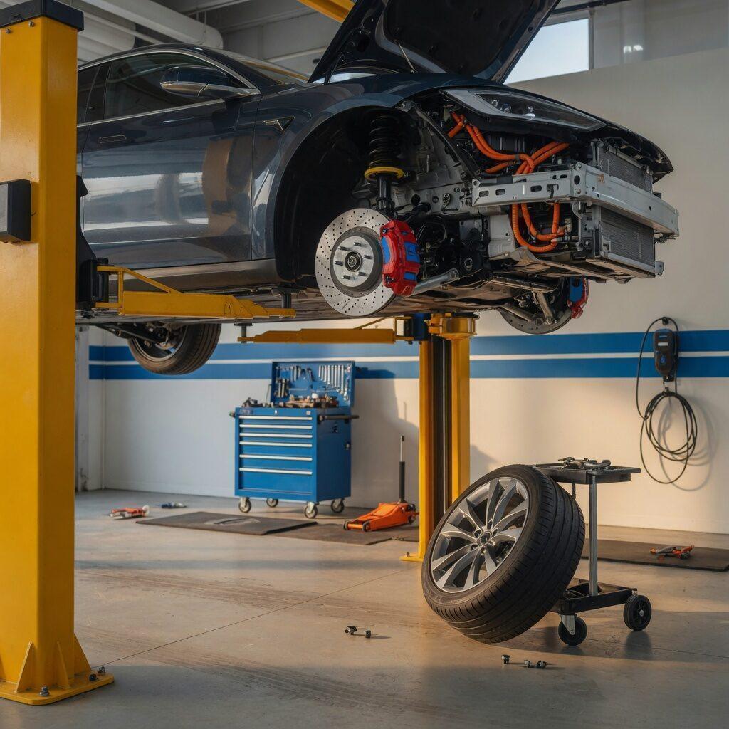 Komplette Fahrzeugprüfung – Bremsen, Reifen und Elektronik – E-Auto Klinik
