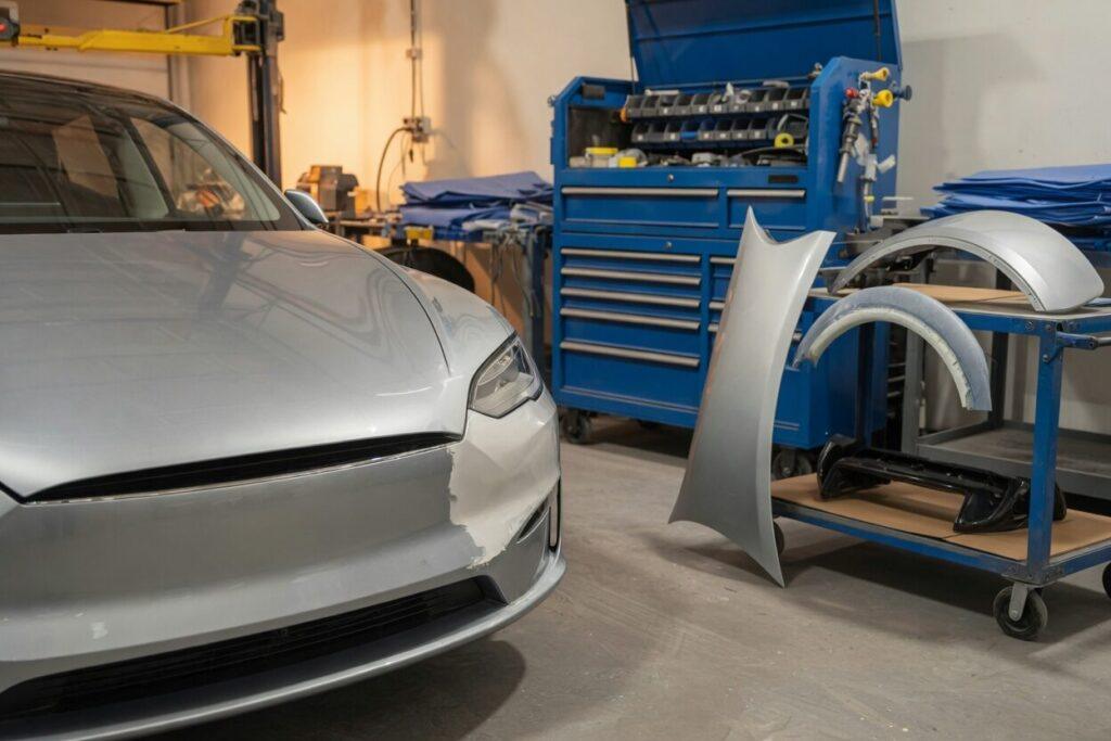Unfallreparatur – Karosserie und Ersatzteile für Ihren Tesla – E-Auto Klinik